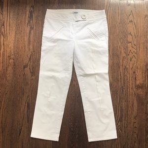 Cropped White Moschino Pants